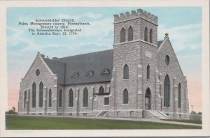 Postcard Schwenkfelder Church Palm Montgomery County PA