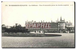 Old Postcard Saint Germain en Laye Le Chateau View d & # 39Ensemble English G...