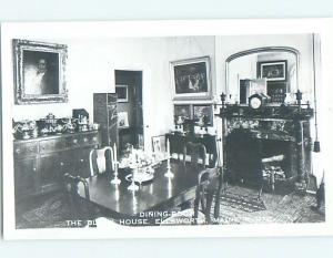 1950's rppc DINING ROOM AT THE BLACK HOUSE Ellsworth Maine ME HM3973
