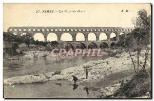 Old Postcard Nimes Pont du Gard