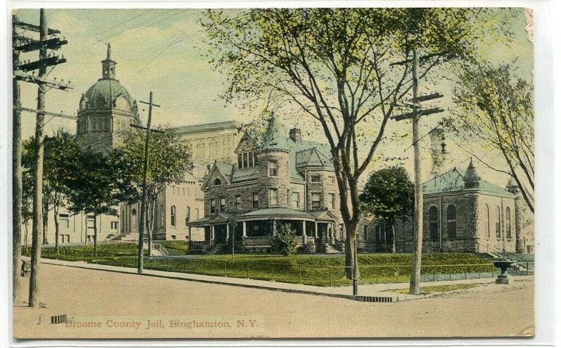 Broome County Jail Binghamton New York 1912 postcard