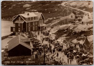 Norge Geiranger Djupvasshytta Geiranger, Norway Real Photo RPPC Postcard