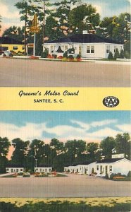 SC, Santee, South Carolina, Greene's Motor Court Motel, Colourpicture No K50