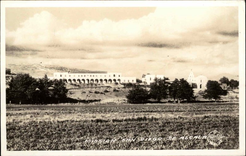 Frasher's - Mission San Diego De Alcala Real Photo Postcard