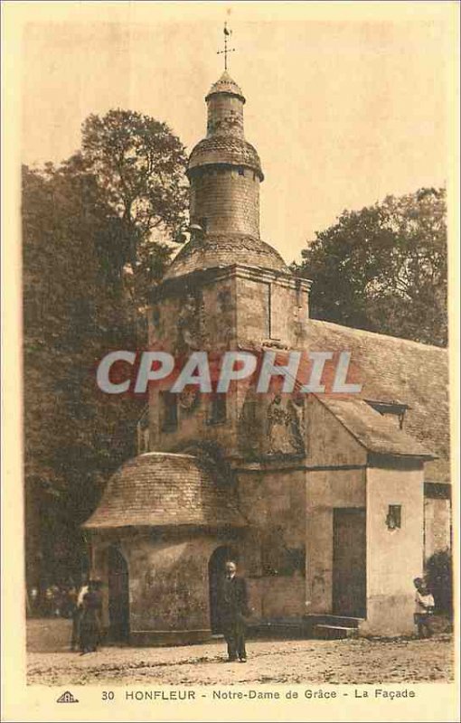 Old Postcard Honfleur NDG the Facade