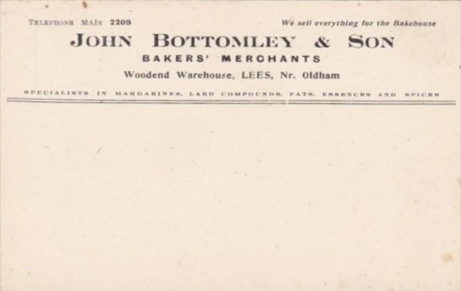 England Oldham John Bottomley & Son Bakers' Merchants