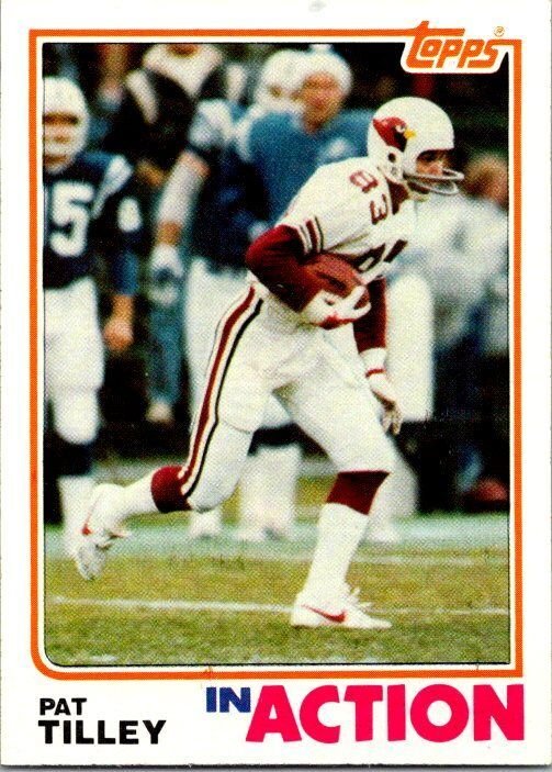 1982 Topps Football Card Pat Tilley In Action St Louis Cardinals sk8729