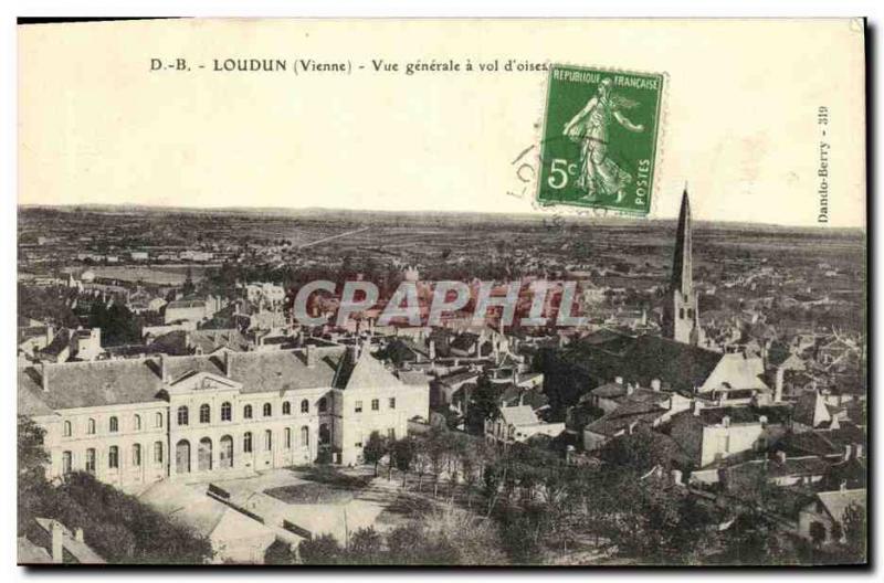 Postcard Old Loudon Vue Generale has bird Theft