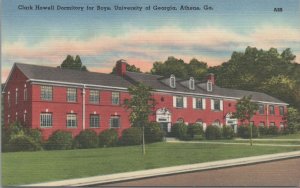 Postcard Clark Howell Dormitory for Boys University Georgia Athens GA