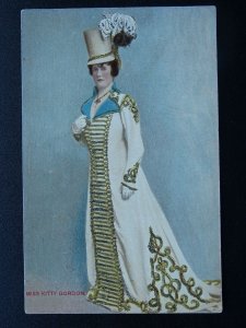 Actress MISS KITTY GORDON c1905 Glittered Postcard by Misch & Stock 225