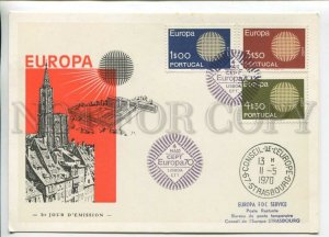 450865 Portugal 1970 year First Day maximum card Europe sept