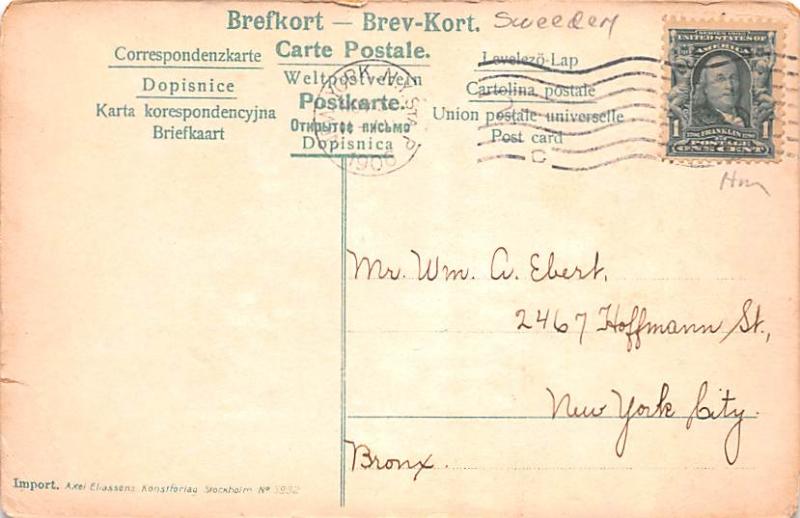 Sweden Old Vintage Antique Post Card Fran Sveriges Bygder 1906