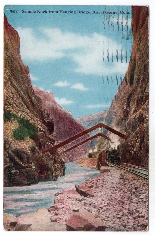 Royal Gorge, Colo., Sample Rock from Hanging Bridge