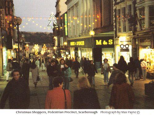 Marks & Spencers Scarborough Yorkshire Shopping Precinct Christmas Rare Postcard