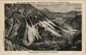 CPA CERVIERES pris de l'Alpe dnas le Haut et a Droite l'Arpelin (1199962)