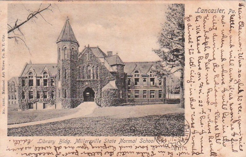 Postcard Library Millersville School Lancaster PA