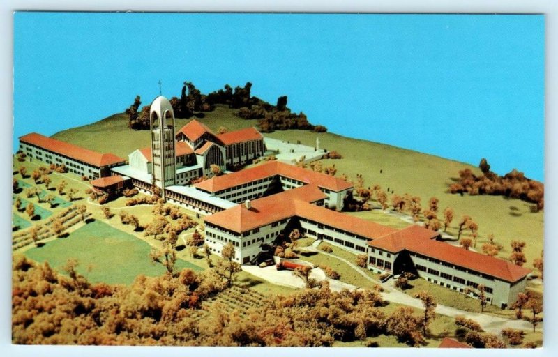 3 Postcards MISSION CITY, B.C. Canada ~ Birdseye, Architect's Model, Abbey