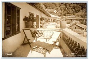c1940's Hotel Victoria Taxco Guerrero Mexico Vintage RPPC Photo Postcard