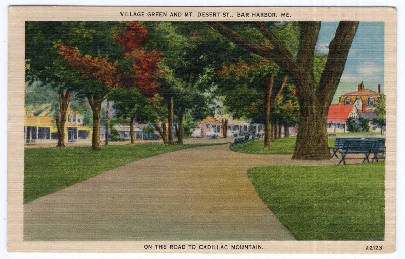 Bar Harbor, Maine, Village Green and Mt. Desert St.