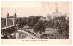 Connecticut Hartford  ,  State Capitol and Memorial Arch