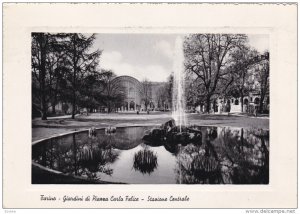 RP, The Gardens Of Carlo Felice Square And Central Railway Station, TORINO (P...