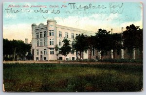 Lincoln Nebraska~State Penitentiary Bldg~Castle Architecture~PM 1909~Postcard