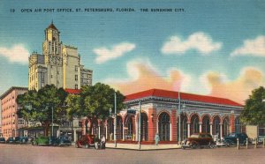 Vintage Postcard 1939 Albany Post Office St. Petersburg Florida Sunshine City FL