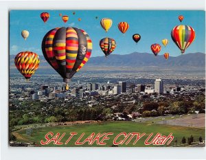 Postcard Hot Air Balloons rise spectacularly above scenic Salt Lake City, Utah