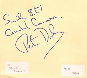 Peter Dulay Candid Camera The Anderson Sisters 2x Autograph s