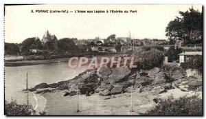 Old Postcard Pornic L & # 39Anse For Rabbits & # 39entree At Du Port