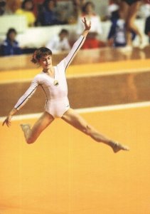 Nadia Comaneci Olympic Games 1976 Gold Gymnastics Champion Postcard