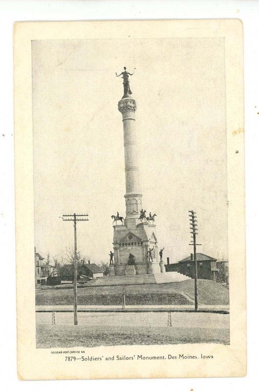 IA - Des Moines. Soldiers' & Sailors' Monument ca 1907