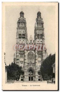 Postcard Old Tours Cathedrale