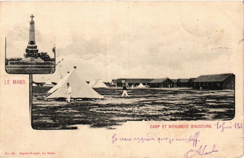 CPA LE MANS Camp et Monument D'AUVOURS (390920)