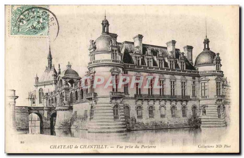 Old Postcard Around Chantilly View parterre Jack
