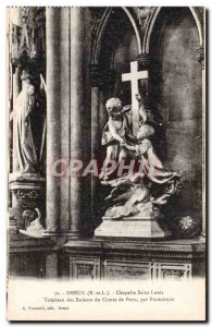 Dreux - La Chapelle Saint Louis - bare Tomb of the Count of Paris - Old Postcard