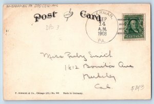 DPO (1872-1927) Sherman PA Postcard Post Office Building Chicago Illinois IL