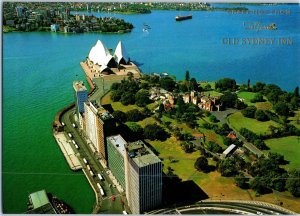 Aerial View of Sydney Opera House and Botanical Gardens Australia Postcard