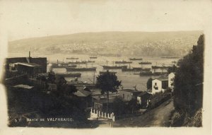 chile, VALPARAISO, Bahia, Harbour Steamers (1930s) RPPC Postcard