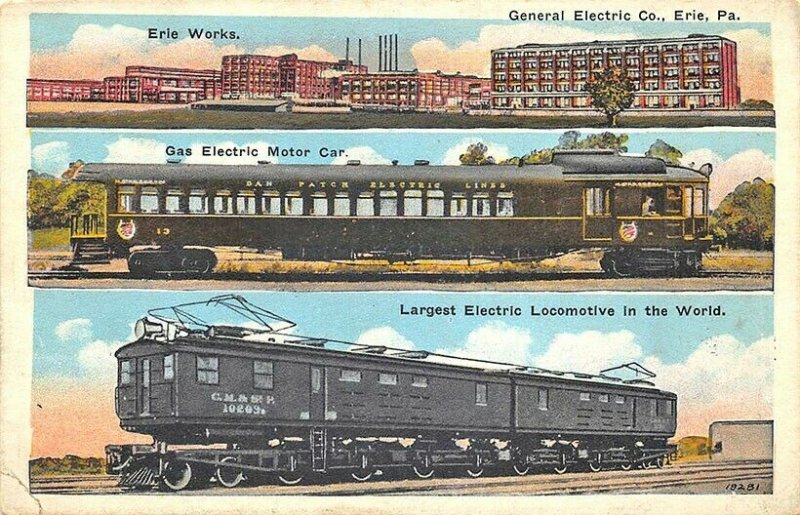 Erie PA General Electric Largest Electric Locomotive In The World Postcard