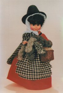 Breconshire Victorian Welsh Toy Doll in Wool Spinner Fashion Postcard