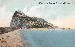 View from Neutral Ground Gibraltar Postcard.