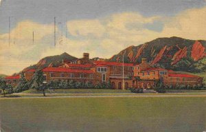 Men's Residence Hall University Colorado Boulder CO 1953 linen postcard 