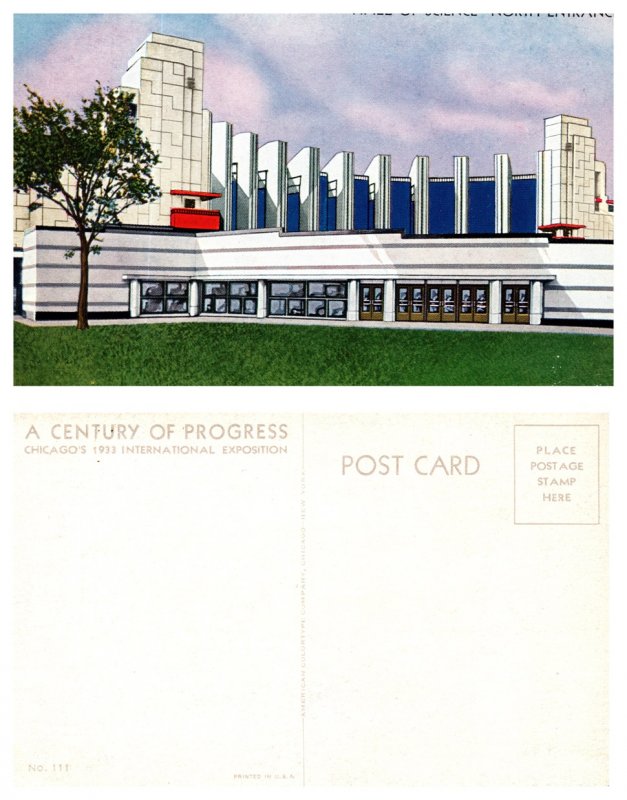 Hall of Science - North Entrance, A Century of Progress, Chicago's 1933 Inter...