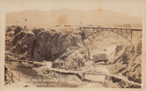 J84/ Paonia Colorado RPPC Postcard c1910The Four Bridges Railroad  206