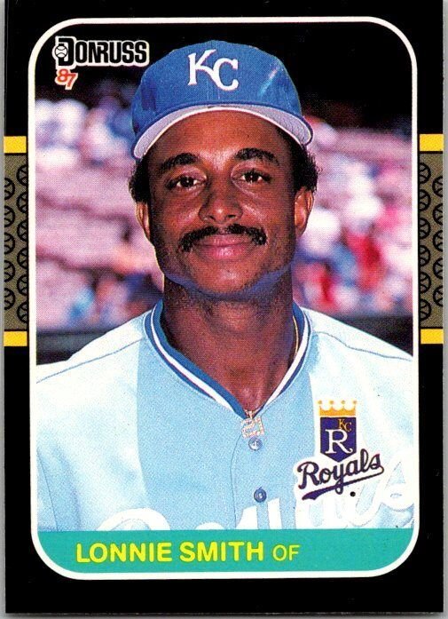 1986 Donruss Baseball Card Lonny Smith Kansas City Royals sk12366
