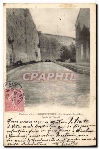 Old Postcard Environs of Aix Roquefavour The Canal de Marseille out of the Tu...
