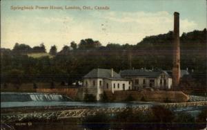 London Ontario ON Springbank Power House c1910 Postcard