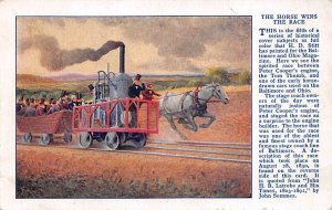 horse racing a train Railroad, Misc. Unused 