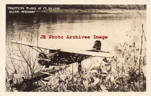 Canada, British Columbia, Fort Nelson, RPPC, Trappers Airplane, Alcan Highway